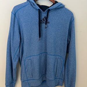 Adidas Men's Heathered Blue Hoodie
